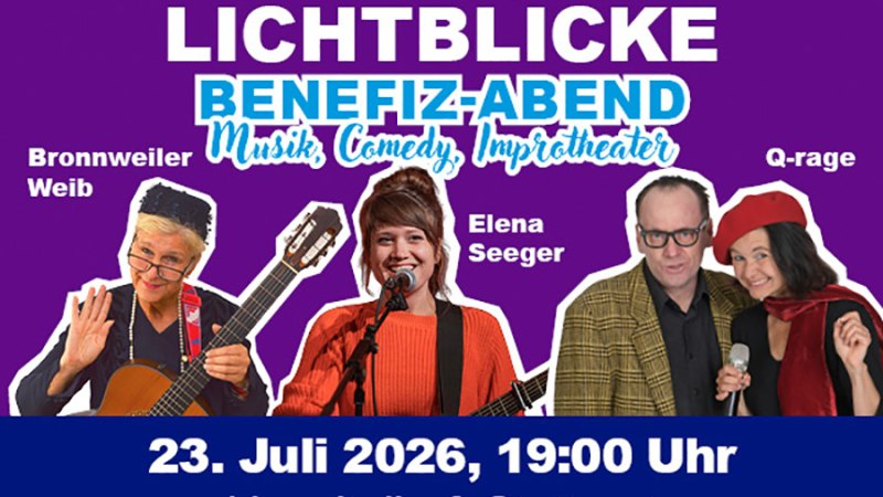 "Lichtblicke" am 23. Juli mit drei Acts aus dem L&auml;ndle, &copy; Diakonie W&uuml;rttemberg