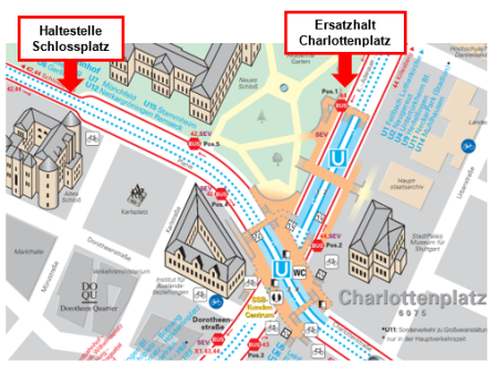 Ersatzhaltestelle Charlottenplatz Pos. 1