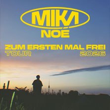 Sonnenuntergang mit einer Silhouette und dem Schriftzug 'Mika Noé - Zum Ersten Mal Frei Tour 2026'., © links im Bild Sonnenuntergang mit einer Silhouette und dem Schriftzug 'Mika Noé - Zum Ersten Mal Frei Tour 2026'., © links im Bild