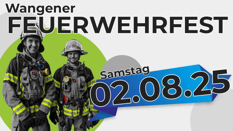 Werbeplakat - Wangener Feuerwehrfest, © Freiw. Feuerwehr Stuttgart, Abt. Wangen