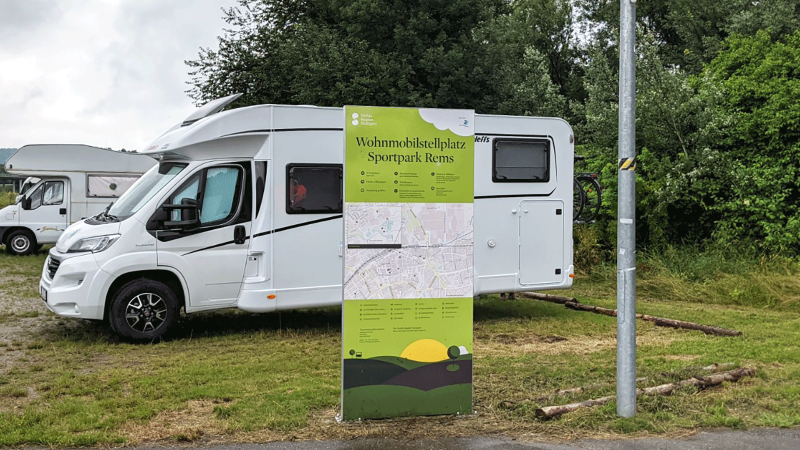 Womo pitch Sportpark Rems, © Stadtverwaltung Schorndorf
