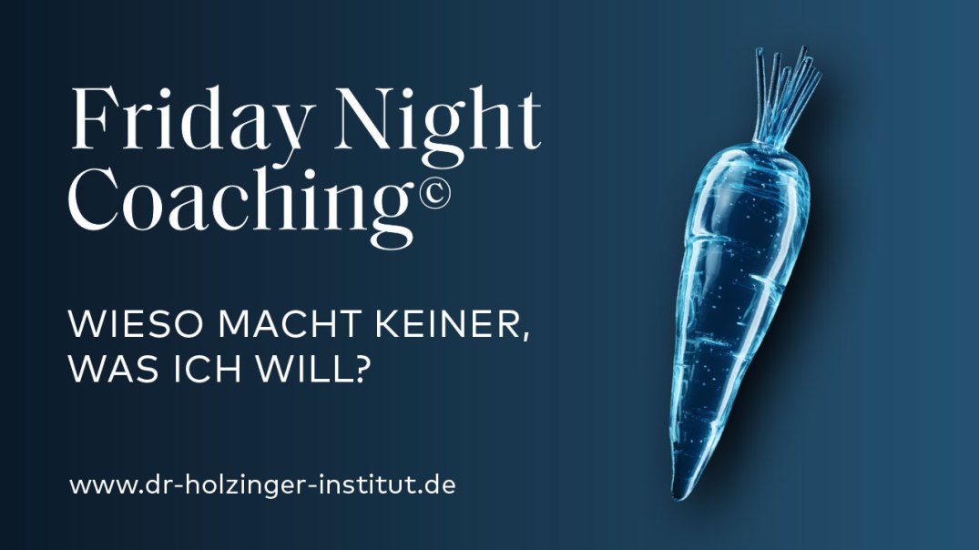 Friday Night Coaching Wieso macht keiner was man will?, &copy; Dr. Holzinger Institut