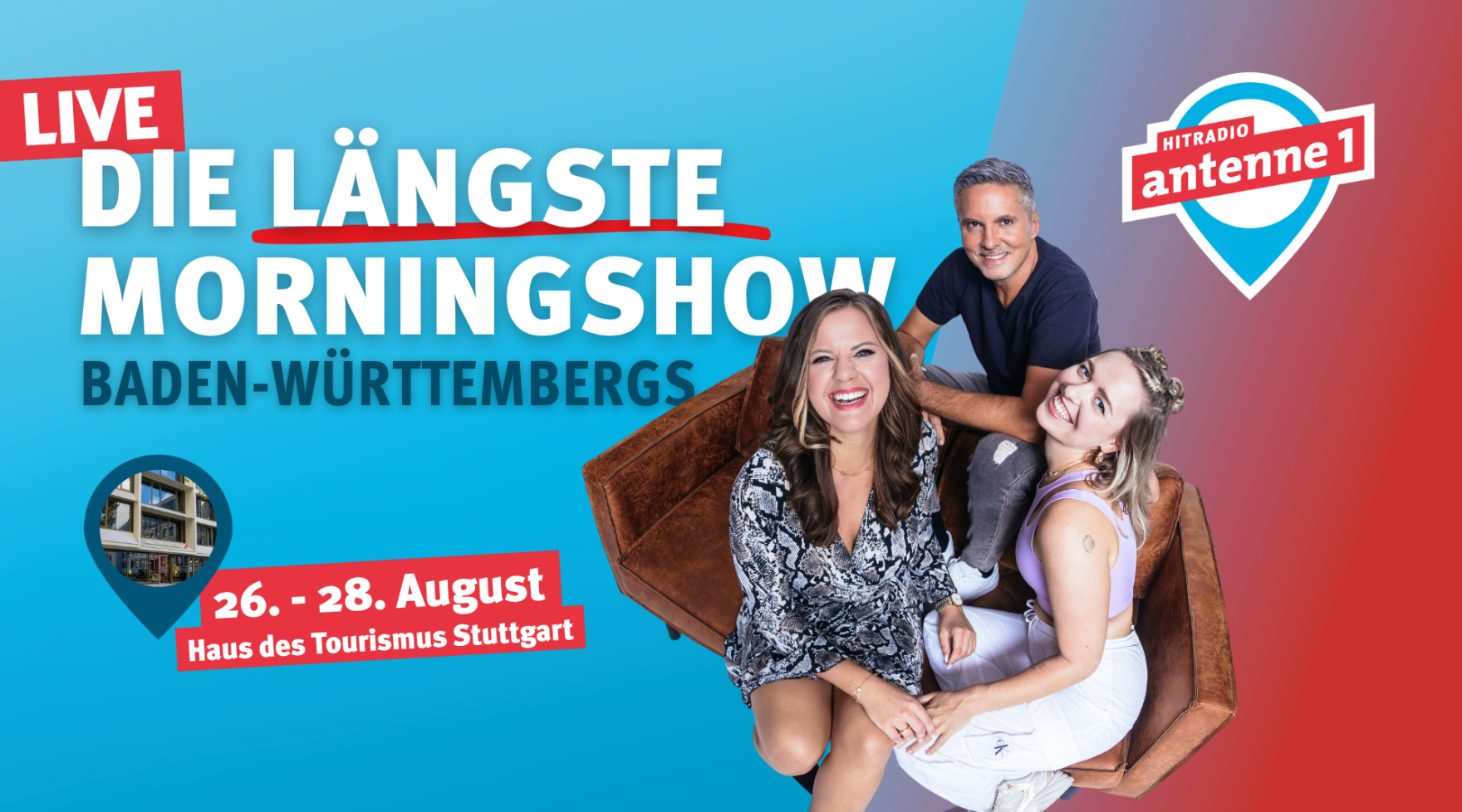 Grafik Die längste Morningshow BaWüs, © Hitradio antenne 1 Grafik Die längste Morningshow BaWüs, © Hitradio antenne 1