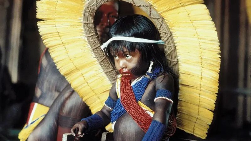 Kayapo-Junge, für die Namensgebungszeremonie geschmückt, © Gustaaf Verswijver Kayapo-Junge, für die Namensgebungszeremonie geschmückt, © Gustaaf Verswijver