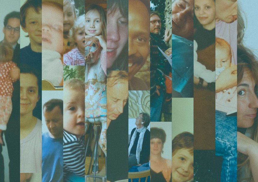 Collage aus verschiedenen Fotos von Menschen in unterschiedlichen Lebensphasen, von Babys bis zu Erwachsenen, in einem künstlerischen Stil angeordnet., © Erika Palnau Collage aus verschiedenen Fotos von Menschen in unterschiedlichen Lebensphasen, von Babys bis zu Erwachsenen, in einem künstlerischen Stil angeordnet., © Erika Palnau