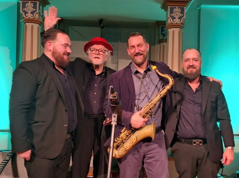 Das Jankeje und Guttenberger-Trio mit Saxophonist Ondřej &Scaron;tver&aacute;ček, &copy; Jankeje und Guttenberger-Trio