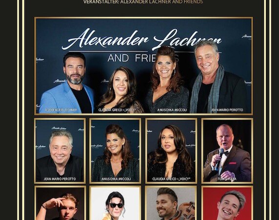Poster für ein Konzert mit Alexander Lachner und Freunden am 6. Juni 2026 im Theaterhaus T2, Stuttgart. Verschiedene Künstler sind abgebildet., © Alexander Lachner and Friends Poster für ein Konzert mit Alexander Lachner und Freunden am 6. Juni 2026 im Theaterhaus T2, Stuttgart. Verschiedene Künstler sind abgebildet., © Alexander Lachner and Friends