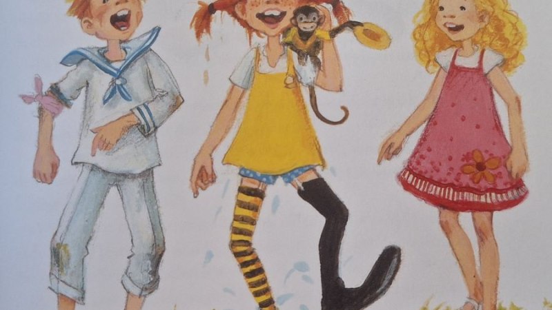 Bild von Katrin Engelking, © Copyright-Vermerk:  Astrid Lindgren, Katrin Engelkind, Cäcile Heinig, Pippi Langstrumpf. Alle Abenteuer in einem Band, Friedrich Oetinger, 2020 Hamburg, S81