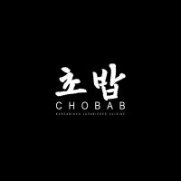 Black and white Chobab logo with Korean characters and the text 'Korean Japanese Cuisine'., &copy; Chobab, Stuttgart