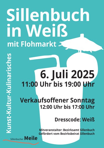 Plakat Sillenbuch in Weiß, © Sillenbucher Meile