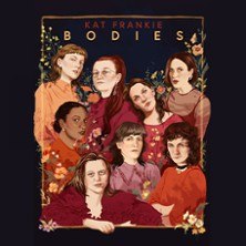 Illustration von sieben Frauen in verschiedenen Posen, umgeben von floralen Mustern. Oben steht 'Kat Frankie BODIES'., © links im Bild