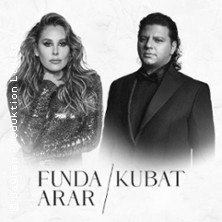 Funda Arar and Kubat pose in elegant clothes in front of a neutral background. The lettering of their names can be seen underneath., &copy; see on the left