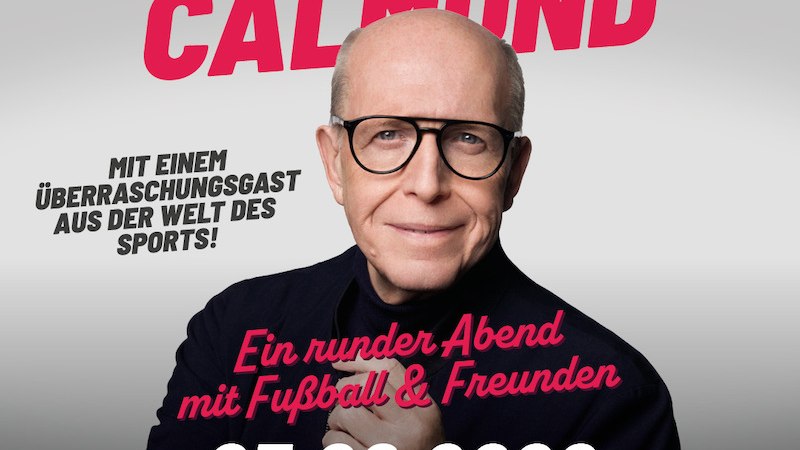 Advertisement for an event with Reiner Calmund on June 3, 2026 at the Theaterhaus Stuttgart. A surprise guest from the world of sport is expected., &copy; HeesenKonzerte GmbH