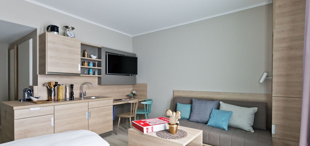 Apartment kitchenette, © Arthotel Ana / elaya Apartment kitchenette, © Arthotel Ana / elaya