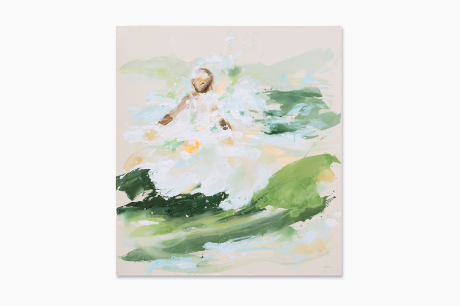 Lydiane Lutz - Courage, 2025, Pigment und Acryl auf Leinwand, 160 x 140 cm, &copy; Lydiane Lutz