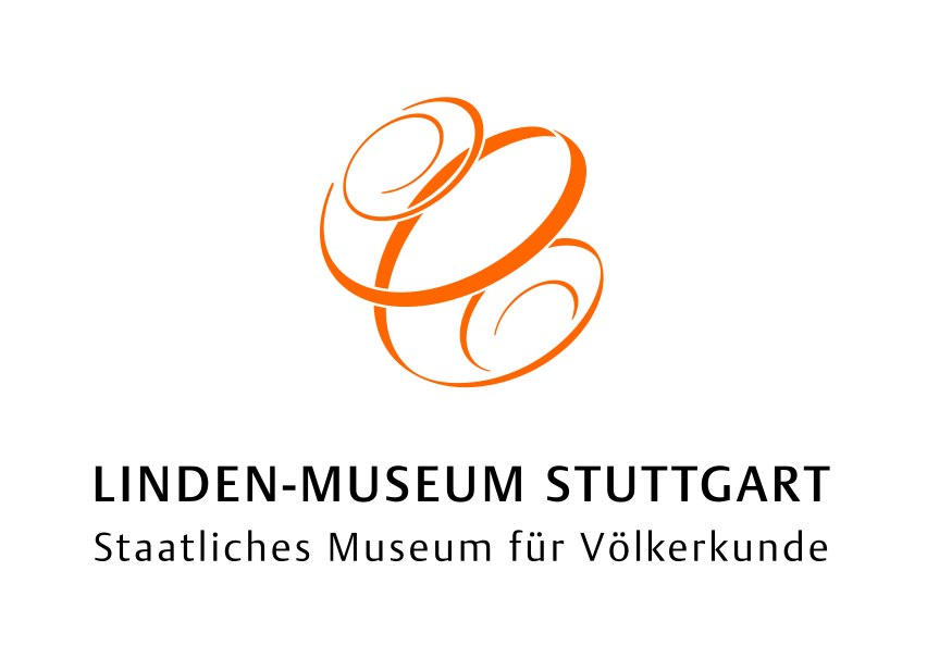 Logo des Linden-Museums Stuttgart mit stilisiertem Globus in Orange und schwarzem Schriftzug: 'Linden-Museum Stuttgart, Staatliches Museum f&uuml;r V&ouml;lkerkunde'., &copy; Linden-Museum Stuttgart