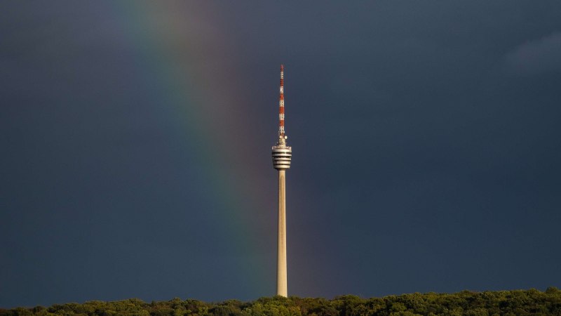 Regenbogen vorm Fernsehturm, © Stuttgart-Marketing GmbH, Frank Hörner