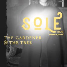 Schwarz-weißes Plakat mit gelbem Text für die Sole Tour von The Gardener & The Tree in Deutschland und Österreich., © links im Bild Schwarz-weißes Plakat mit gelbem Text für die Sole Tour von The Gardener & The Tree in Deutschland und Österreich., © links im Bild