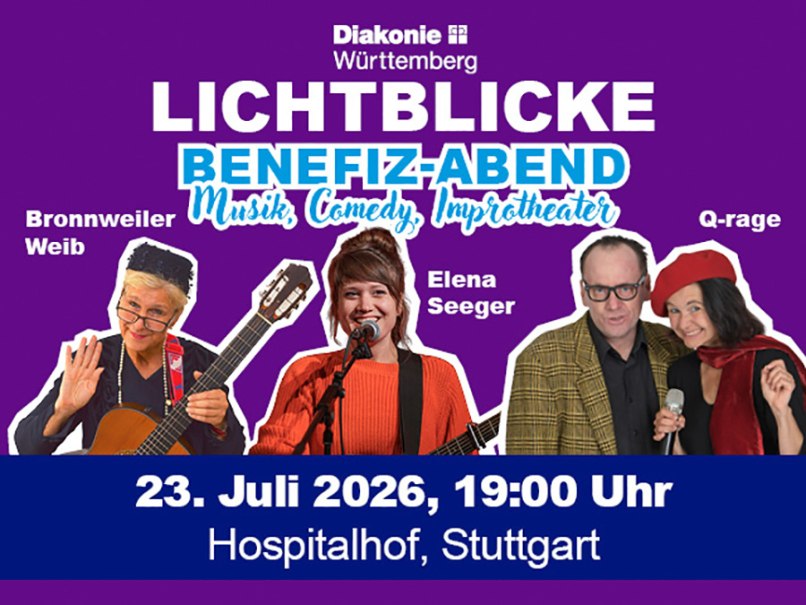 "Lichtblicke" am 23. Juli mit drei Acts aus dem L&auml;ndle, &copy; Diakonie W&uuml;rttemberg