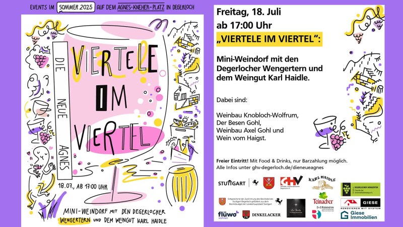 Viertele im Viertel Flyer, © Bezirksamt Degerloch / GHV Degerloch Viertele im Viertel Flyer, © Bezirksamt Degerloch / GHV Degerloch