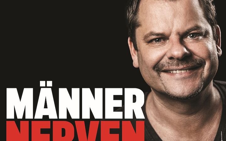 Porträt eines Mannes mit lächelndem Gesicht. Text: 'Ingo Appelt Männer Nerven Stark' in großen Buchstaben., © SBEntertainment GmbH & Co.KG