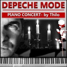 Cover eines Piano-Konzerts mit Depeche Mode-Musik, gespielt von Thilo. Ein Gesicht, Kerzen und eine Klaviertastatur sind abgebildet., © links im Bild Cover eines Piano-Konzerts mit Depeche Mode-Musik, gespielt von Thilo. Ein Gesicht, Kerzen und eine Klaviertastatur sind abgebildet., © links im Bild