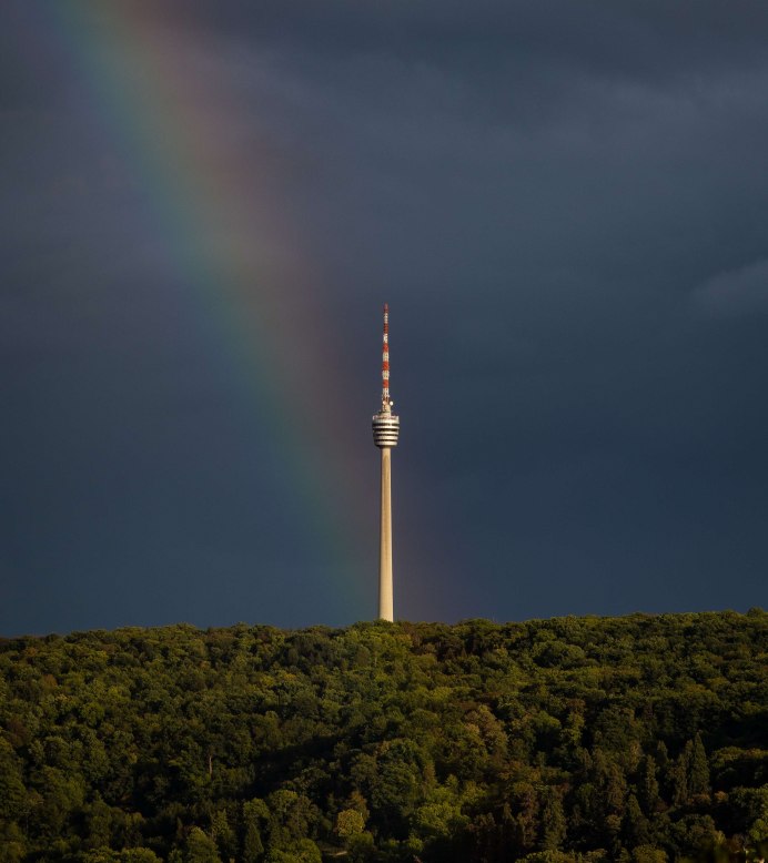 Regenbogen vorm Fernsehturm, &copy; Stuttgart-Marketing GmbH, Frank H&ouml;rner