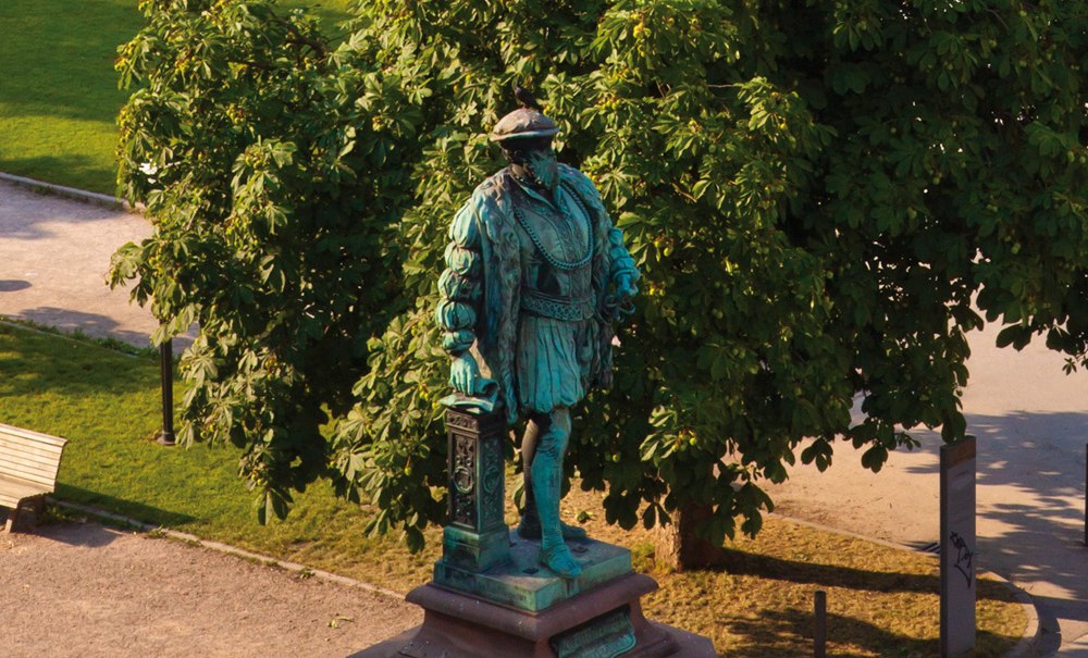 Das Herzog Christoph Denkmal auf dem Schlossplatz Stuttgart, © Werner Dieterich