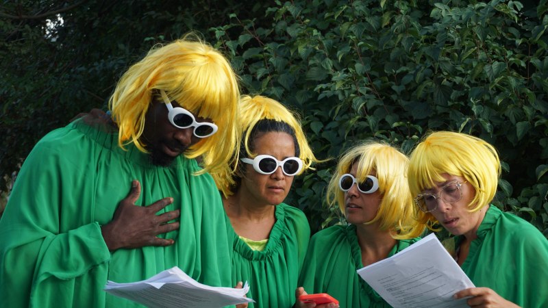 Die Papageien auf der Suche, © La Fuchsia Kollektiva