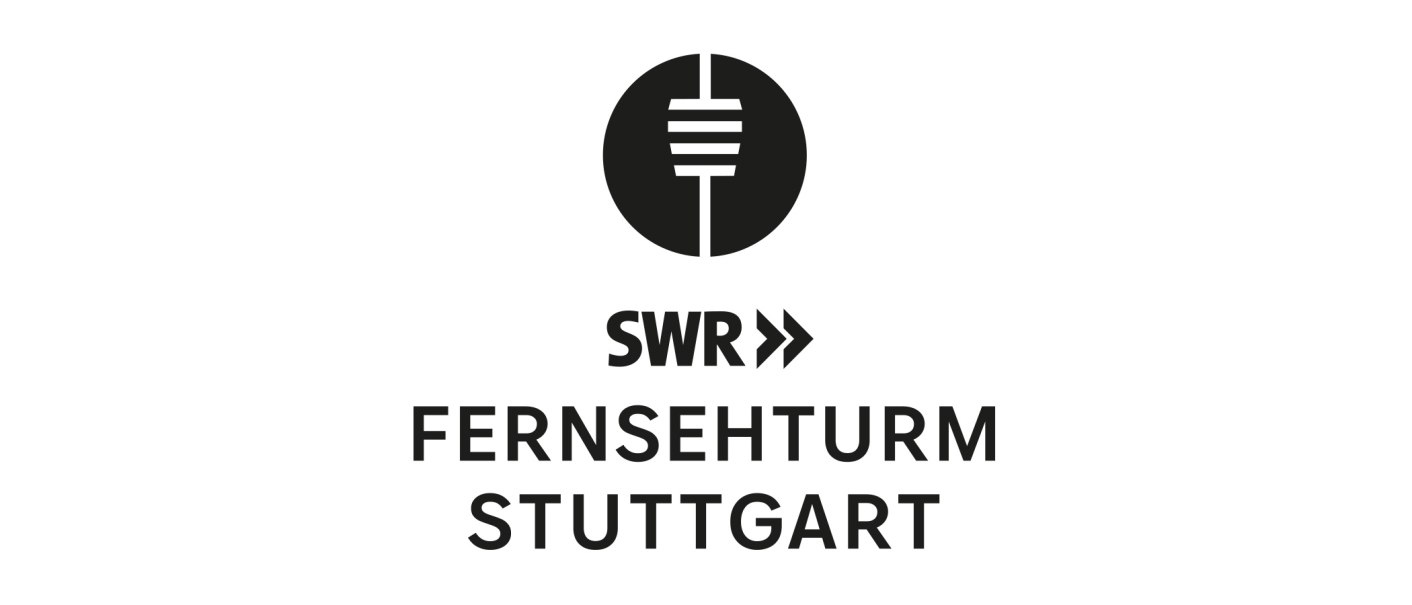 Logo des SWR Fernsehturms Stuttgart mit stilisiertem Turm und dem Schriftzug 'SWR Fernsehturm Stuttgart' darunter., © SWR Media Services GmbH