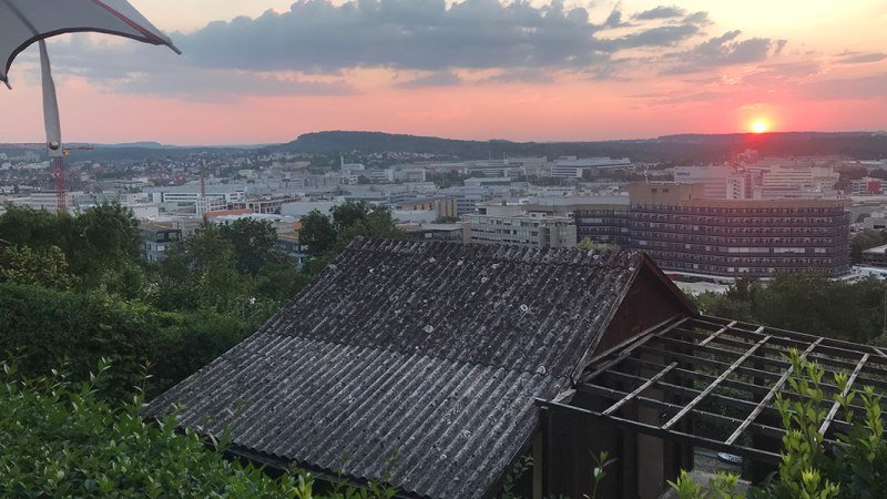 Ausblick Gastst&auml;tte Distelfarm