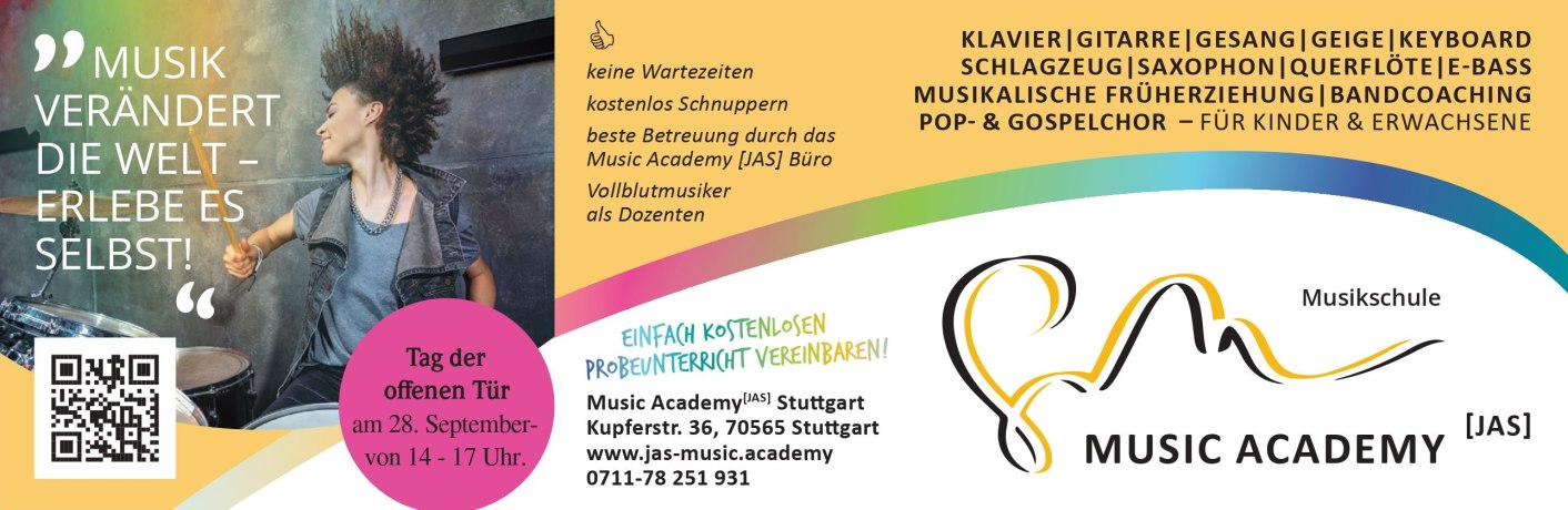Flyer Tag der offenen Tür, © Junge Akademie Stuttgart GmbH