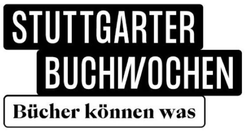 Schwarz-weißes Logo der Stuttgarter Buchwochen mit dem Slogan 'Bücher können was' darunter., © Börsenverein des Deutschen Buchhandels, Landesverband Baden-Württemberg e.V.
