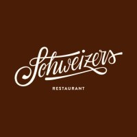 Logo of the restaurant 'Schweizers' in curved lettering on a brown background., © Schweizers Restaurant Logo of the restaurant 'Schweizers' in curved lettering on a brown background., © Schweizers Restaurant
