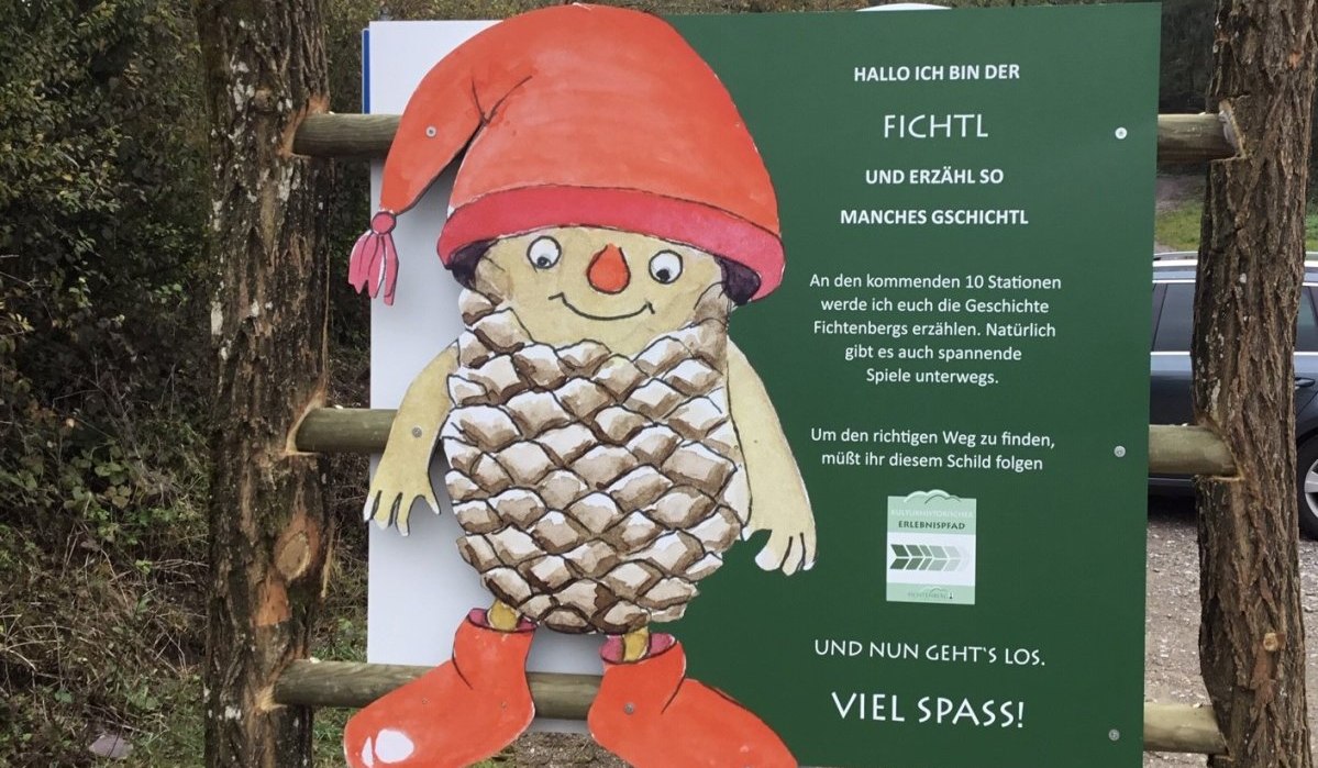 Cultural-historical adventure trail in Fichtenberg: Welcome board, © Hohenlohe + Schwäbisch Hall Tourismus e. V. Cultural-historical adventure trail in Fichtenberg: Welcome board, © Hohenlohe + Schwäbisch Hall Tourismus e. V.
