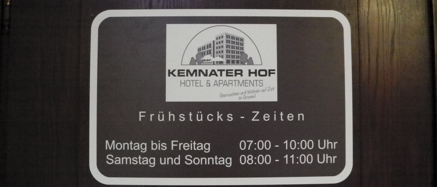 Frühstückszeiten, © Kemnater Hof GmbH