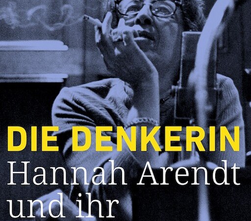 Buchcover mit einer Frau, die nachdenklich wirkt. Titel: 'Die Denkerin: Hannah Arendt und ihr Jahrhundert' von Grit Straßenberger., © Literaturhaus Stuttgart