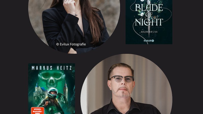 Porträts von zwei Autoren neben den Buchcovern "Rippers Daughters" und "Blade of Night" auf schwarzem Hintergrund., © Thalia Deutschland GmbH & Co. KG Porträts von zwei Autoren neben den Buchcovern "Rippers Daughters" und "Blade of Night" auf schwarzem Hintergrund., © Thalia Deutschland GmbH & Co. KG