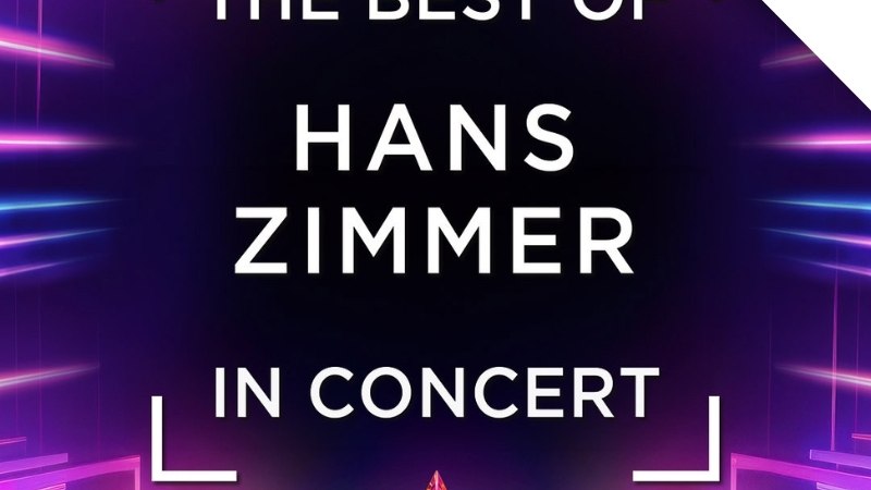 Buntes Plakat f&uuml;r 'The Best of Hans Zimmer in Concert', k&uuml;nstlerische Leitung: Stephen Ellery. Leuchtende geometrische Formen im Hintergrund., &copy; Highlight Concerts GmbH