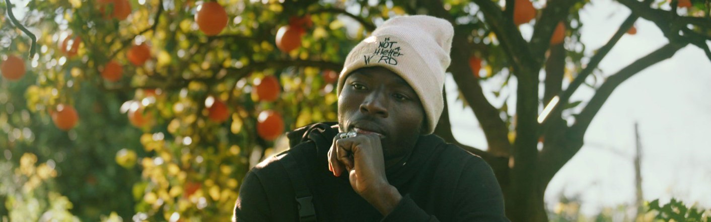Eine Person mit Mütze sitzt nachdenklich unter einem Orangenbaum. Die Sonne scheint durch die Blätter., © ©2024 Berlin Producers Media GmbH / Marcus Zahn Eine Person mit Mütze sitzt nachdenklich unter einem Orangenbaum. Die Sonne scheint durch die Blätter., © ©2024 Berlin Producers Media GmbH / Marcus Zahn