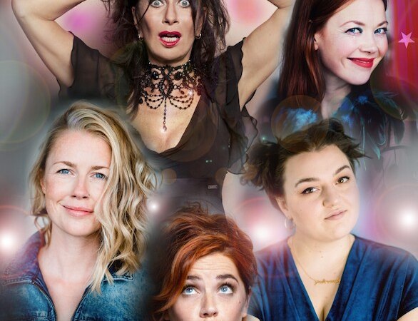 Collage von fünf Frauen vor einem bunten Hintergrund mit Scheinwerfern. Die Frauen zeigen verschiedene Gesichtsausdrücke und Posen., © Theaterhaus Stuttgart e.V. Collage von fünf Frauen vor einem bunten Hintergrund mit Scheinwerfern. Die Frauen zeigen verschiedene Gesichtsausdrücke und Posen., © Theaterhaus Stuttgart e.V.