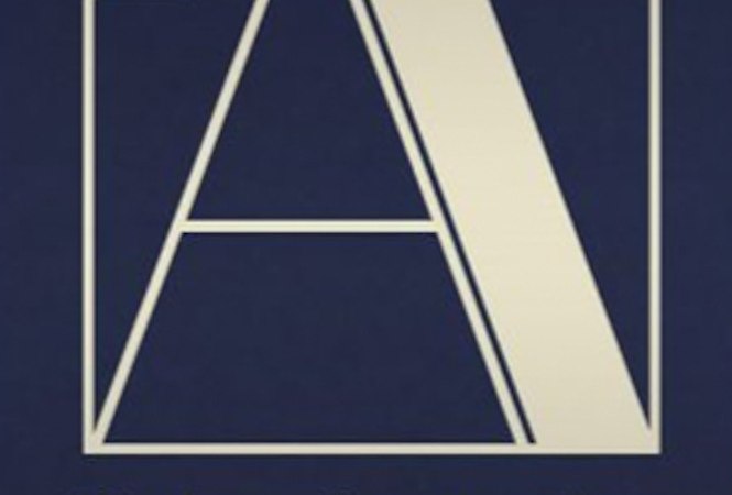 Ein stilisiertes Logo mit einem gro&szlig;en Buchstaben A in einem Quadrat. Darunter stehen die Worte B&uuml;cher, Autographen, Graphik., &copy; Literaturhaus Stuttgart