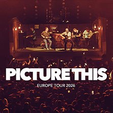 The band Picture This performs on stage in front of an enthusiastic audience during their 2026 European tour., &copy; links im Bild