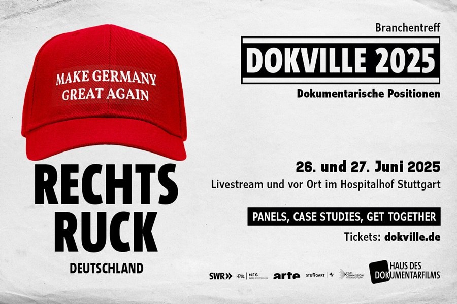 DOKVILLE Keyvisual 2025, © Haus des Dokumentarfilms