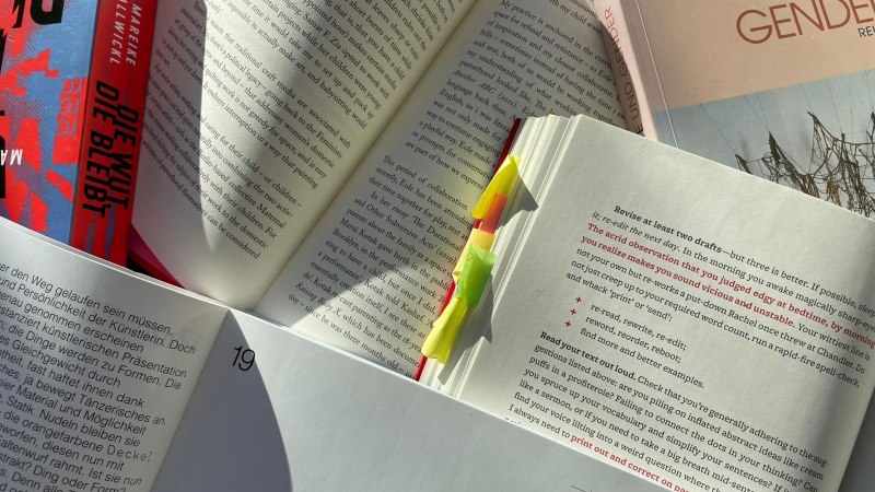 Große Vielfalt an Publikationen bei interaktiver FLINTA*-Bücherausstellung, © Labyrinth Große Vielfalt an Publikationen bei interaktiver FLINTA*-Bücherausstellung, © Labyrinth