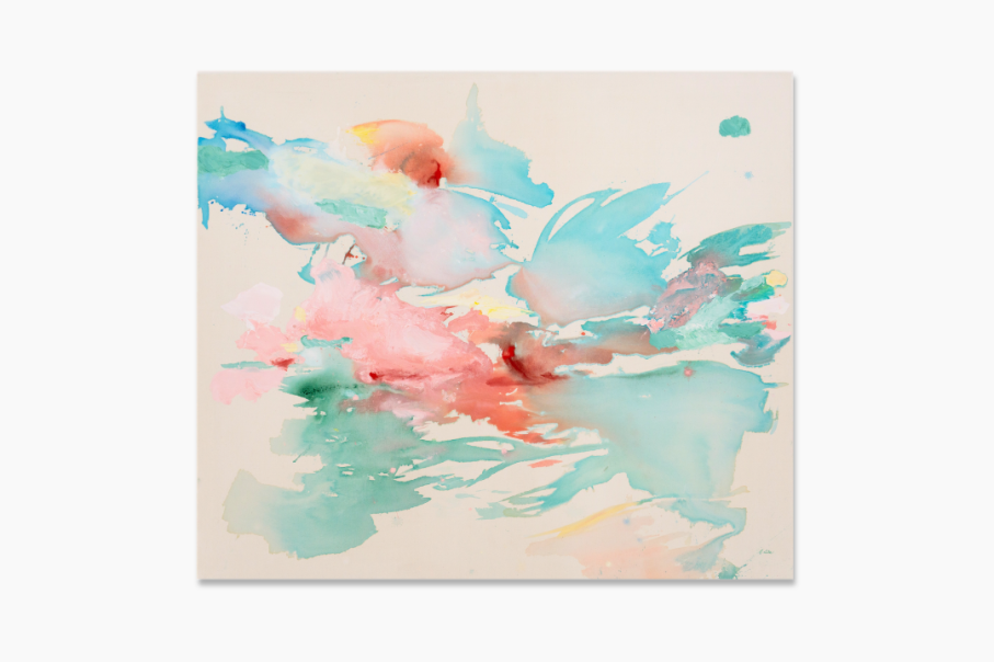 Lydiane Lutz - L`infini, 2025, Pigment und Acryl auf Leinwand, 120 x 140 cm, &copy; Lydiane Lutz